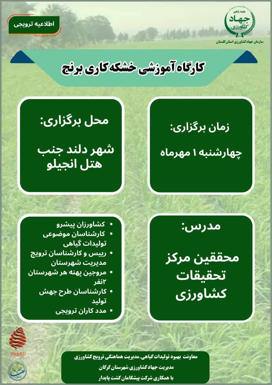 کارگاه آموزشی «خشکه‌کاری برنج» 